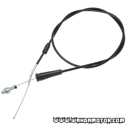 Throttle cable universal 120cm black [black / straight]